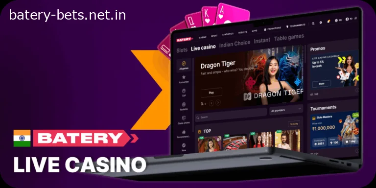 Play Live Casino games at Batery In India